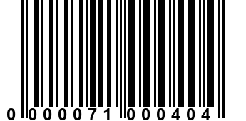 0000071000404