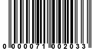 0000071002033