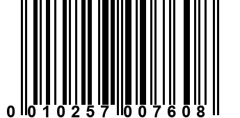 0010257007608