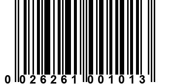 0026261001013