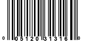 005120313160